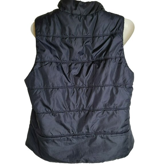 American Eagle Outfitters AEO Women’s M Dark Navy Blue Fleece Lined Puffer Vest - Picture 2 of 9